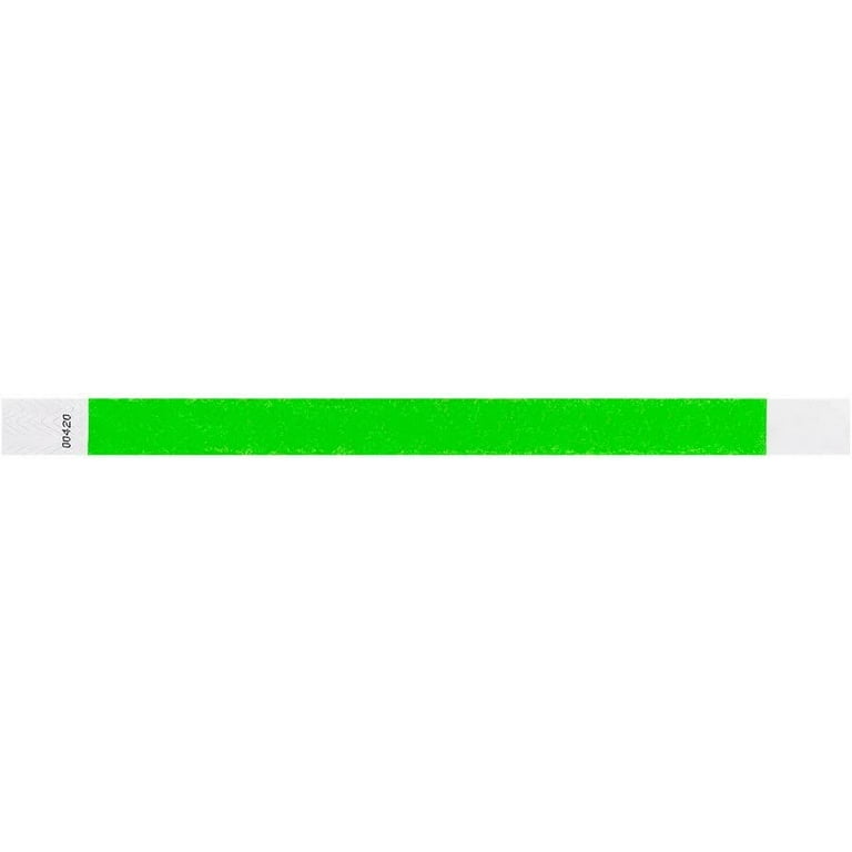 WristCo 2 500 Pack Neon Green Tyvek Wristbands for Events waterproof recyclable comfortable tear resistant paper bracelets wrist bands for concerts bars party festivals Walmart