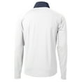 thumbnail image 3 of Men's Cutter & Buck White Detroit Lions Adapt Eco Knit Hybrid Recycled Quarter-Zip Pullover Top, 3 of 3