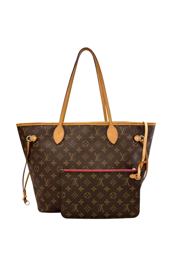 Pre-Owned LOUIS VUITTON Neverfull MM M41177 Tote Bag, Monogram Canvas, Brown, Women's