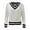 White, variant on Women's Oversized V-Neck Knit Sweater - Fall Winter Drop Shoulder Long Sleeve Solid Color Comfort Pullover Top For St Patricks Day Outfits,Size:XS