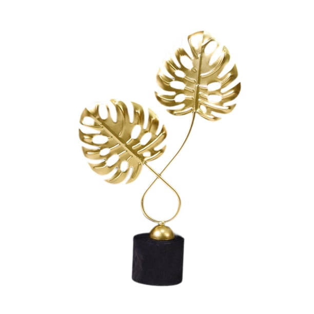 Figura de hierro decorativa coleccionable hoja estatua escultura adorno de mesa para Hoja de tortuga