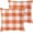 Orange White, variant on Pack of 2 Christmas Buffalo Check Plaids Throw Pillow Covers 18x18 Inch Classic Linen Farmhouse Cushion Case Soft Square Pillowcases for Home Decor Sofa Bed Couch