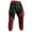 Deep Red #73, variant on Men's Halloween Pants Straight Leg Faux Ripped Color Block Jogger pumpkin Sweatpants skeleton Funny Print Pants Ghost Trousers Elastic Cuff Casual Trousers Ginger M