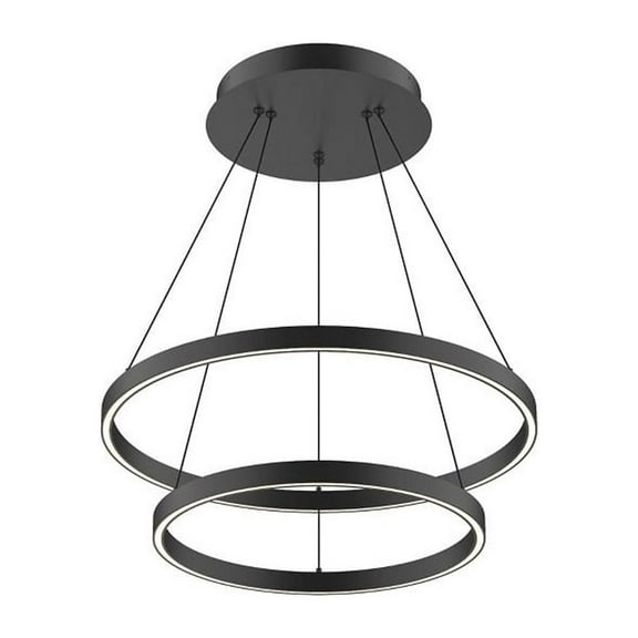 CH87824-BK-Kuzco Lighting-Cerchio - 113W LED Chandelier-1.5 Inches Tall and 23.63 Inches Wide-Black Finish