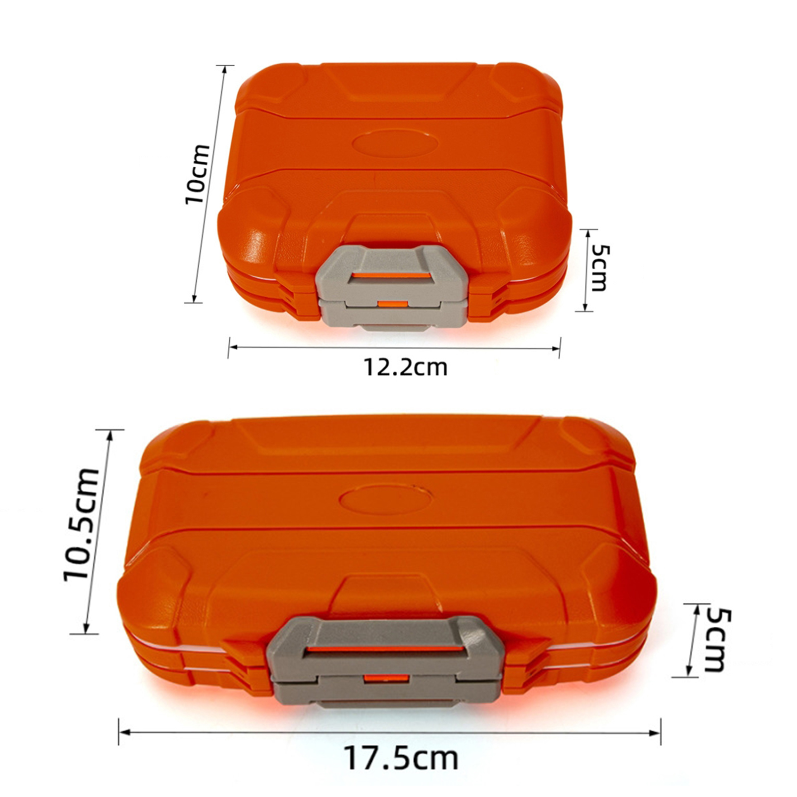 huanledash Fishing Tackle Box Sturdy Lightweight Portable Thicken Texture Multifunctional Shockproof ABS Double-open Fishing Box Flies Accessories