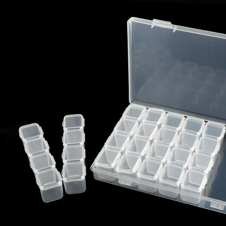 Nail Charm Storage Box 28/56 Girds Adjustable Plastic Boxes