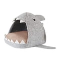 thumbnail image 3 of Shark Shaped Pet Bed for Cats and Dogs, Washable and Foldable Pet Cave House, Breathable Sleeping Nest, Portable Pet Hut with Random Color Inner Cushion, 3 of 8