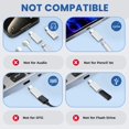 thumbnail image 3 of Paquete De 4 Adaptadores Lightning A Usb C De Carga Rápida De 27 W, Compatible Con Iphone 16/15 Pro Max, Ipad, Airpods, Samsung S24/S23, Solo Carga Y Datos De Píxeles (Sin Audio/Otg), 3 of 5
