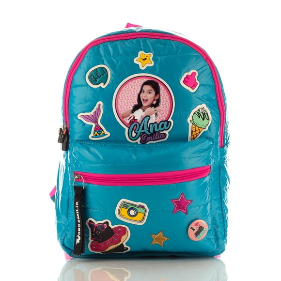 Mochila Escolar STYLPATH Color Azul Diseño Emilia Patch