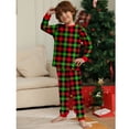 thumbnail image 6 of GYRATEDREAM Christmas Family Pajamas Sets, Christmas Family Matching Pajamas Sleepwear, Xmas Holiday Plaid Print Family Pjs Jammies Nightwear Loungewear for 3M-4XL, 6 of 8
