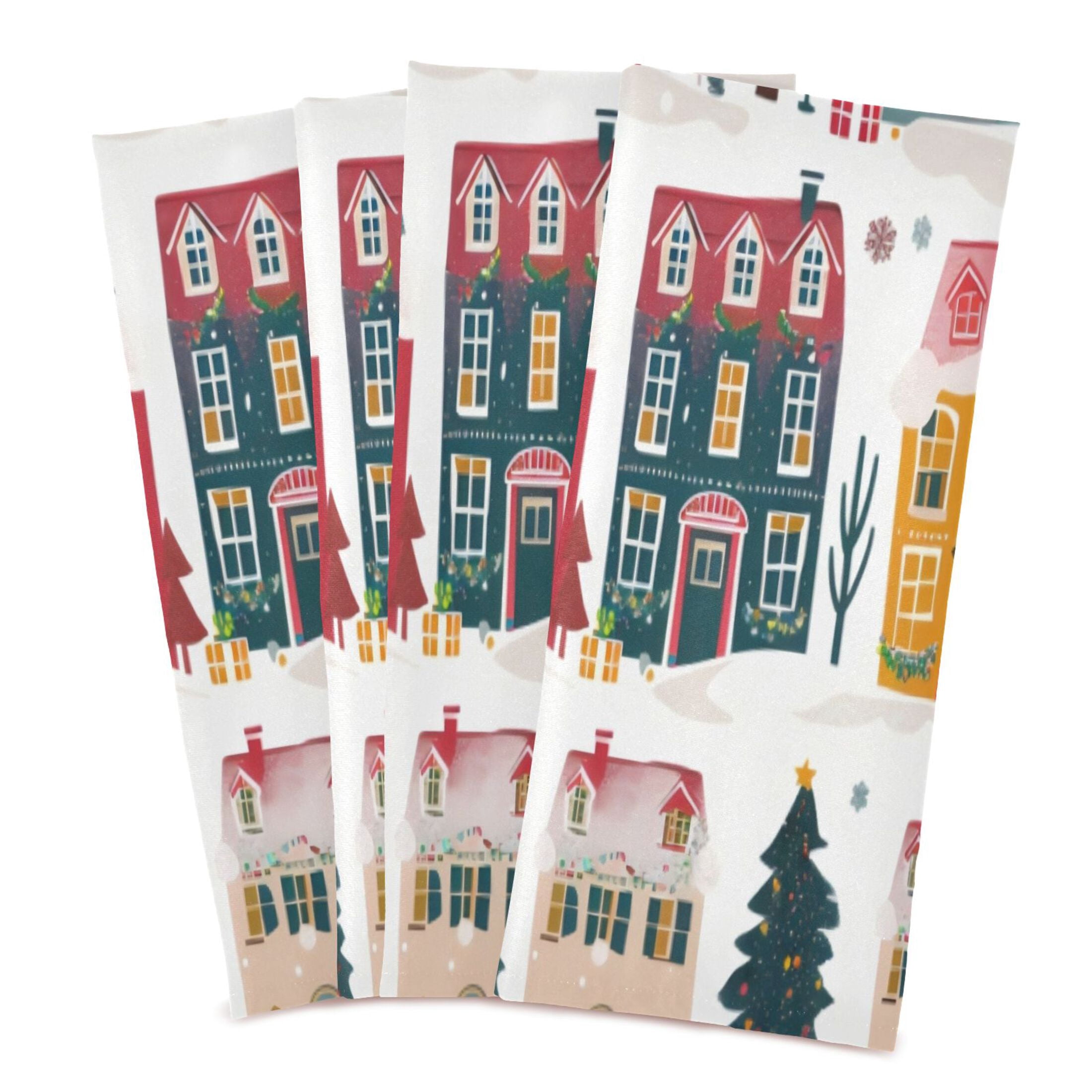 Kitchen Towel 28x18 Inches x6，Plate Towel, Decorative Towel, Napkin, Tea Towel Tea Towels For Kitchen Dish Cloths & Dish Towels Cartoon House