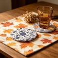 thumbnail image 5 of Hyknon Linen Coasters Set of 8 with Holder for Drinks, Boho Absorbent Drink Coasters Heat-Resistant Coffee Table Protection for Living Room Home Kitchen Bar Decor, 5 of 6