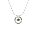 thumbnail image 2 of Delight Jewelry Silvertone Mini Bumble Bee Laugh Ring Charm Necklace, 18", 2 of 4