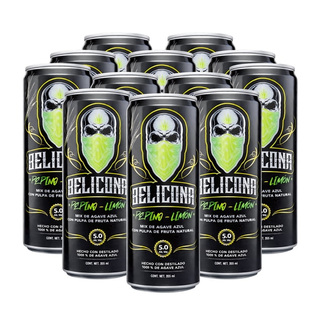 12 Pack Bebida Belicona Pepino Limón Lata 355 Ml Belicona Bebida Alcohólica Preparada