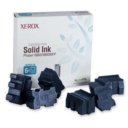 Xerox Phaser 8860MFP - 6-pack - cyan - solid - for Phaser 8860, 8860DN, 8860MFP, 8860MFP/D, 8860MFP/E, 8860MFP/SD, 8860PP, 8860WDN<br>(Sold without Xerox warranty – We are not affiliated with Xerox