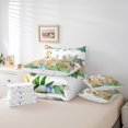 thumbnail image 5 of Manfei Giraffe Lion Elephant Tiger 7 Pieces Bedding Comforter Set,Botanical Plants Full Bedding Set Lightweight,Lodge Cabin Fitted Sheet Flat Sheet,Super Cozy Kawaii Bedroom Decorative,Reversible, 5 of 7