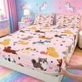 thumbnail image 4 of meiyoeat Cute Pet Dogs Queen Sheets For Girls,Kawaii Animals Queen Sheet Sets For Kids,4Pcs, 4 of 6