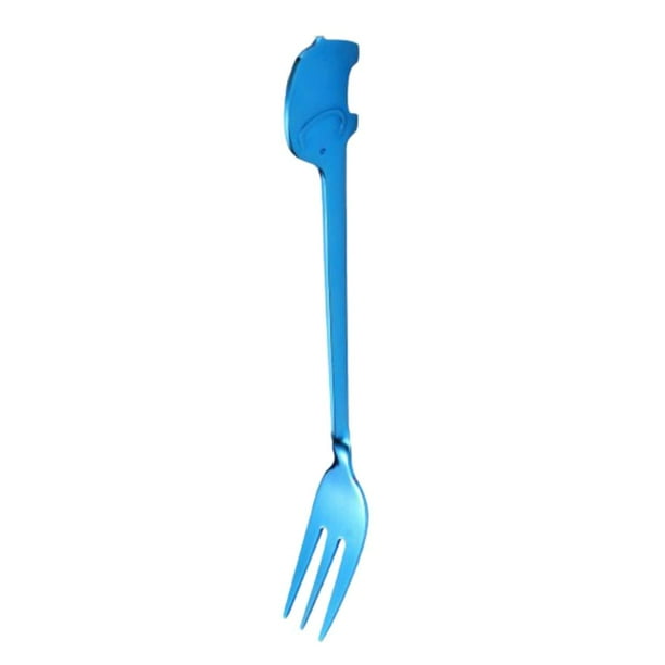s de Cena Coloridas, Tenedor de s de Cubiertos de Acero Inoxidable, de Tenedor de Postre Tenedor azul Macarena Tenedor Cuchara