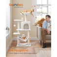 thumbnail image 2 of Árbol para gatos Feandrea de felpa, torre multinivel de 112 cm, color blanco crema, 2 of 6