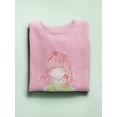 thumbnail image 3 of Manga Girl Cheerful Smile Sweatshirt Women -Image by Shutterstock, Female x-Large, 3 of 4