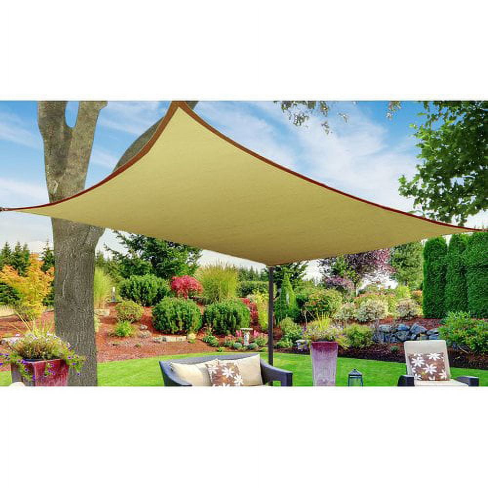 Shadesheet by Boen Sun Shade Sail Canopy, Rectangle, Green,12'x16'