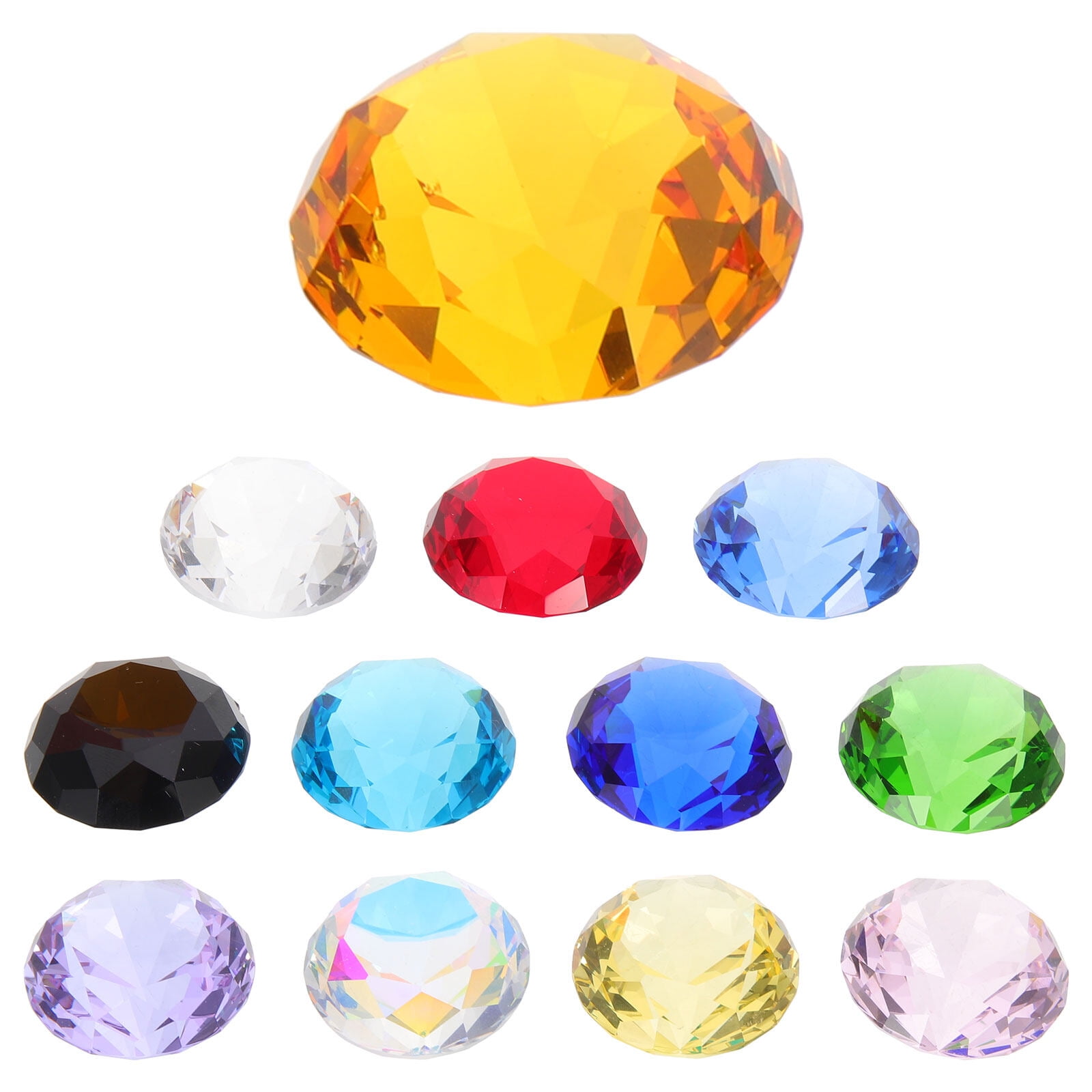 HOMEMAXS 12pcs Crystal Glass Diamonds Jewels Wedding Decorations