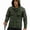 Army Green, variant on Men's Water-Resistant Hooded Softshell Jacket with Zip Pockets for Hiking Black L