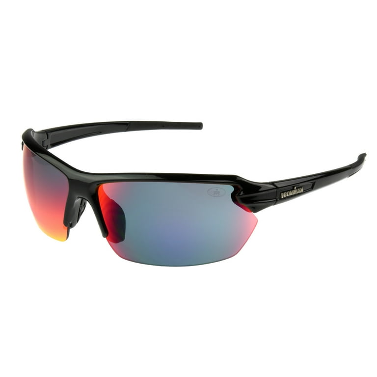Ironman Men's Black Mirrored Blade Sunglasses Qq06, Size: One Size