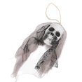 thumbnail image 4 of 2Pcs Halloween Skeleton Skull Hanging Pendant Haunted House Horror Props DecorationGrey, 4 of 5