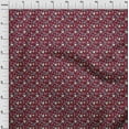 thumbnail image 4 of oneOone Viscose Chiffon Maroon Fabric Christmas Quilting Supplies Print Sewing Fabric By The Yard 42 Inch Wide, 4 of 5