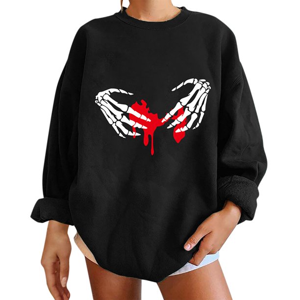Moda mujer casual manga larga impresa damas sudaderas tops blusa Fridja fksj1557