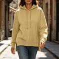 thumbnail image 2 of Yutgune Womens Hoodies Oversized Hoodies For Women Side Split Hem Long Sleeve Casual Sweatshirt, 2 of 9