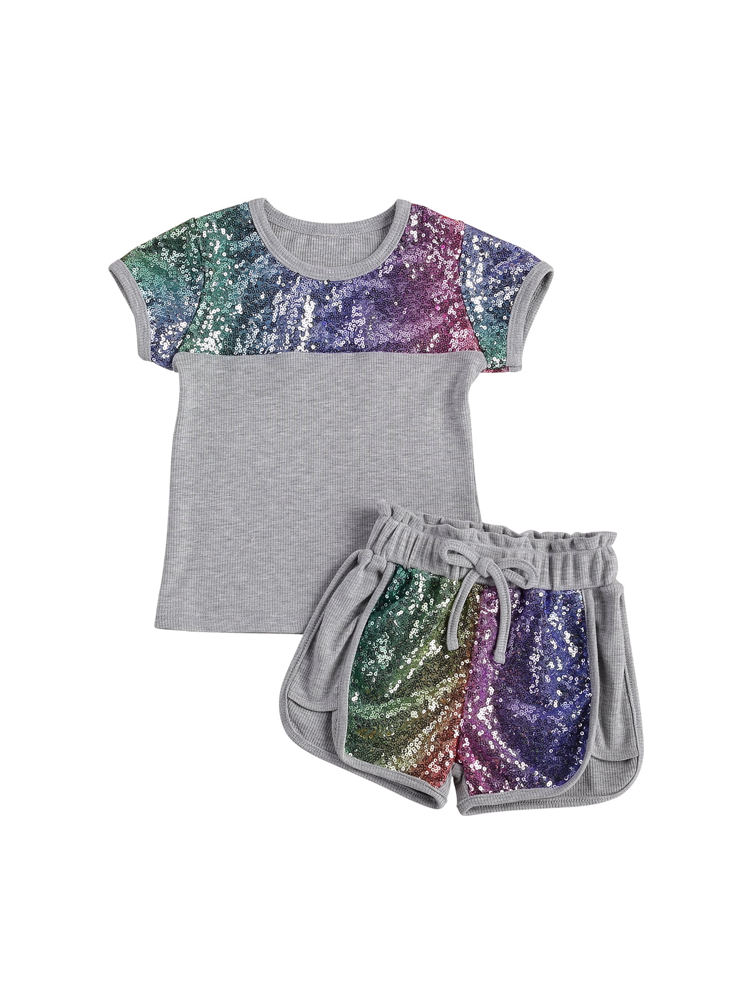 sequins shorts done in all toddler sizes Girls summer shorts set