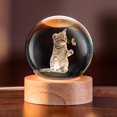 thumbnail image 1 of Crystal Ball IFOLAINA, regalos 3D con temática de gatos para mujer, 1 of 6