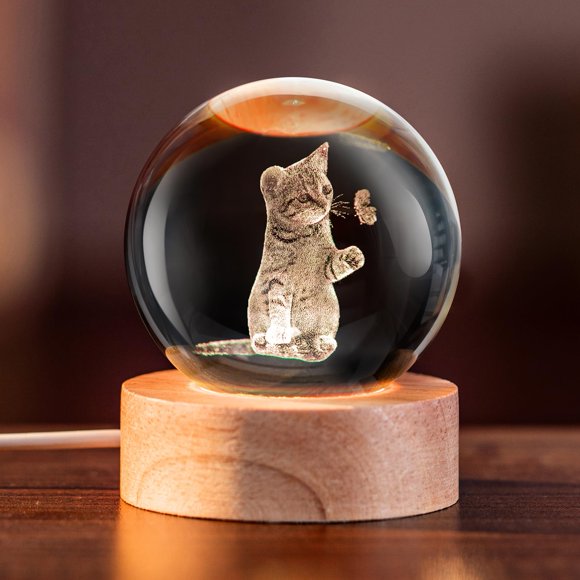 Crystal Ball IFOLAINA, regalos 3D con temática de gatos para mujer