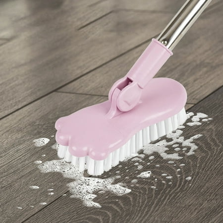 

CKCL Floor Scrubber Brush Retractable Rotating Brush for Cleaning Bathroom Tub Floor(Pink)