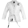 thumbnail image 2 of FightX Kids Jiu Jitsu Gi for Childs Brazilian Lightweight Suit BJJ with Free Belt Professional Martial Arts BJJ Gi is in 3 Colors & Adjustable Sizes to Fit Your Child Perfectly (White, K4), 2 of 5