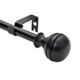 thumbnail image 2 of UTOPIA ALLEY Wall Mounted 5/8 Inch Curtain Rod - Curtain Rods For Windows 48 to 86 Inch, Adjustable Drapery Rods, Black Curtain Rods, Bedroom Curtain Rods, Tapestry Poles (Black, 48"-86"), 2 of 9