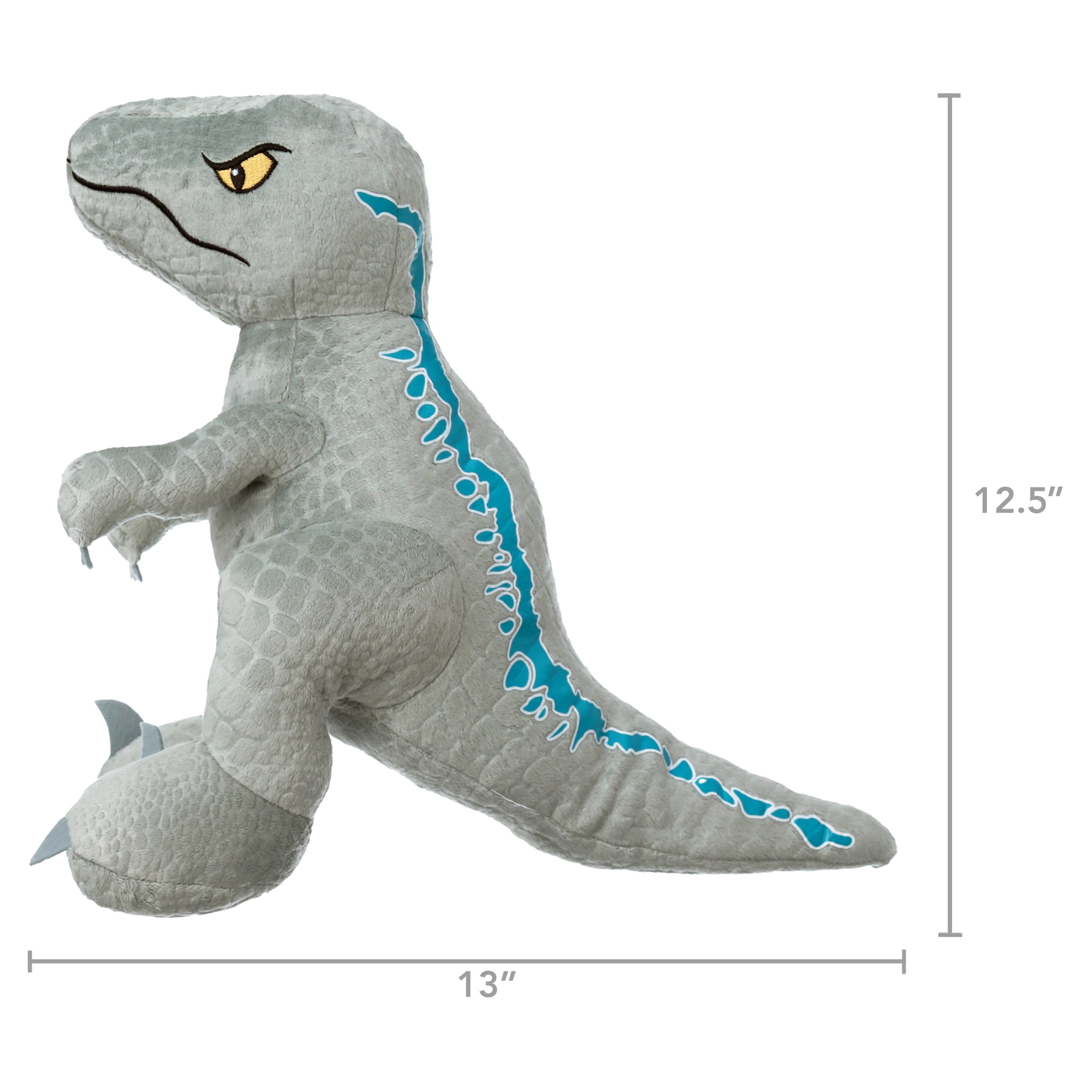 Jurassic World Large 11.5-inch Blue Plush Stuffed Animal, Dinosaur, Kids Toys for Ages 3 up