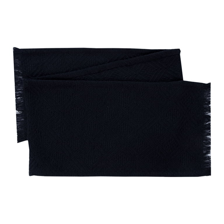 Mainstays Woven Diamond Black Table Runner photo 2