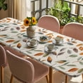 thumbnail image 3 of Thanksgiving Eucalyptus Table Cloths for 8 Foot Rectangle Tables, Fall Leaves Autumn Retro Plants Patio Waterproof Elastic Fitted Tablecloths, Washable Rectangular Table Cover for Camping, 3 of 8