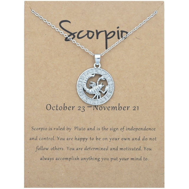Fiudx Collar In Zodiaco, Colgante En Constelación, Regalo de Cumpleaños para Mujeres, Regalo de Vacaciones para Niñas, Joyería de Uso Diario, Regalo para Familiares y Amigos, Chapado En Aleación de 2