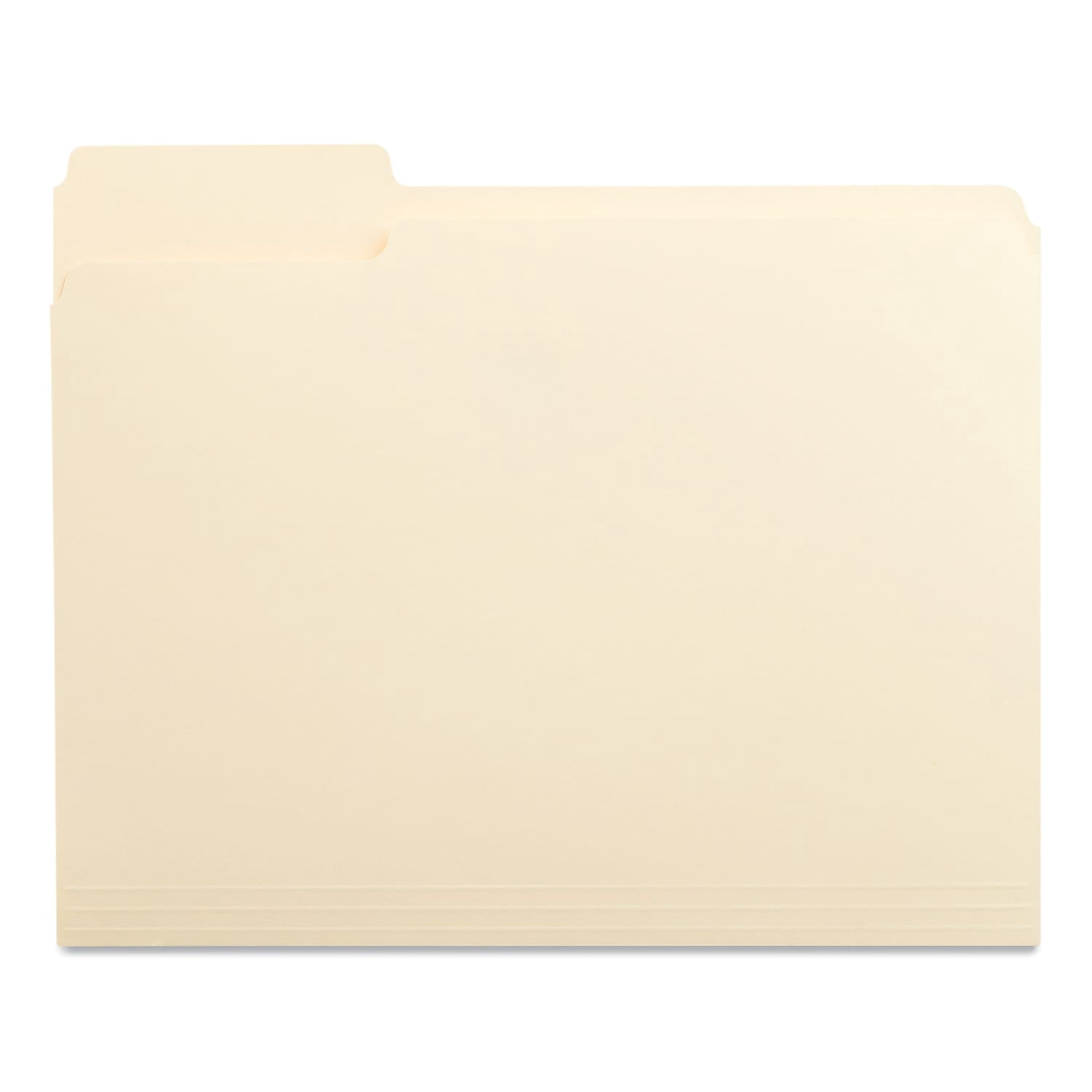 Universal File Folders, 1/3 Cut First Position, One-Ply Top Tab, Letter, Manila, 100/Box -UNV12121