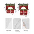 thumbnail image 6 of Red Gnomes Christmas Kitchen Curtains Swag Valance and Tier Curtains Set 24 Inch Length, Xmas Balls Snowflake Rod Pocket Drape Panels Pair Swag Curtains for Bathroom/Cafe/Window, 6 of 6
