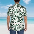 thumbnail image 3 of Lsque Palm Branch With Leaves pattern Hawaiian Shirt for Men, Unisex Summer Beach Casual Short Sleeve Button Down Shirts-Small, 3 of 9
