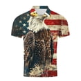 thumbnail image 5 of UVEASISHA Mens Fourth of July Golf Shirts Mesh Breathable Short Sleeve Polos Shirt Big and Tall Casual American Flag Printed Collared T-Shirts Patriotic Tees Navy XXL, 5 of 6