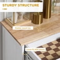 thumbnail image 6 of Kitchen Tilt Out Trash Cabinet,Free Standing Recycling Cabinet Trash Can Holder With Drawer,Wooden Kitchen Trash Can Cabinet,White, 6 of 6