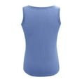 thumbnail image 5 of Women Sleeveless Top Casual Round Knit Shirt Vest Neck Solid Splice Tanks Button Vest 2 Piece Swimsuit for Women, 5 of 5