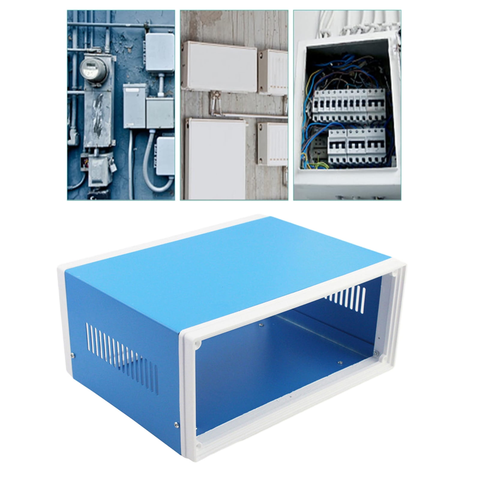BIBABLYKE Durable Metal Instrument Enclosure Box Compact & Reliable Junction Box Electrical Connection Box Wiring Distribution Box