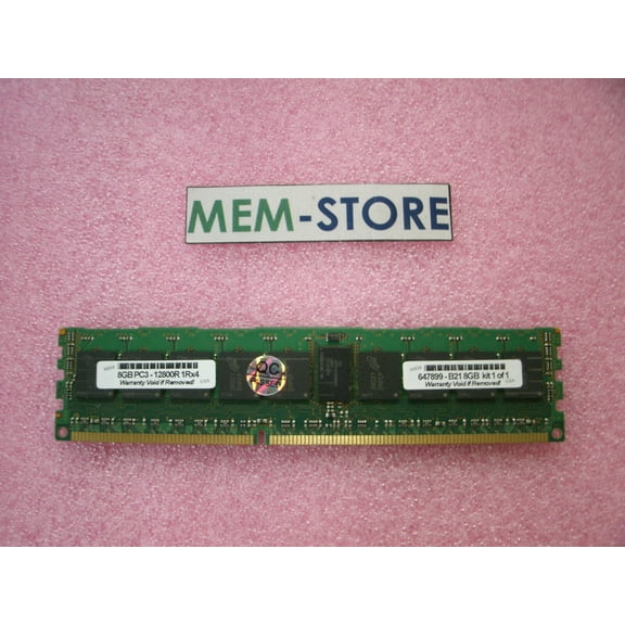 647899-B21 8GB 1x8GB DDR3 PC3-12800R ECC Memory HP ProLiant BL460c G6, BL490c G6 (3rd Party)